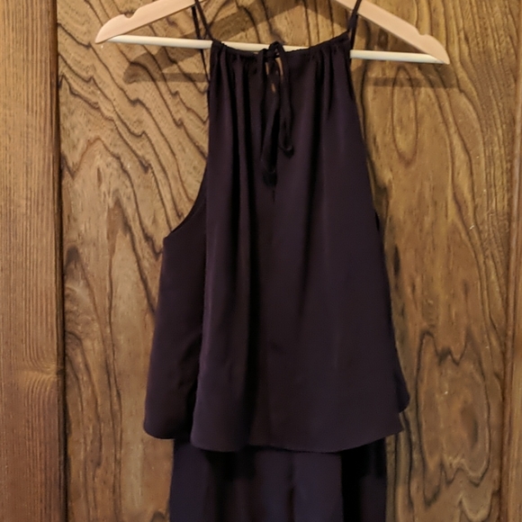 Shona Joy Frill High Neck Maxi Dress Aubergine - Picture 6 of 11